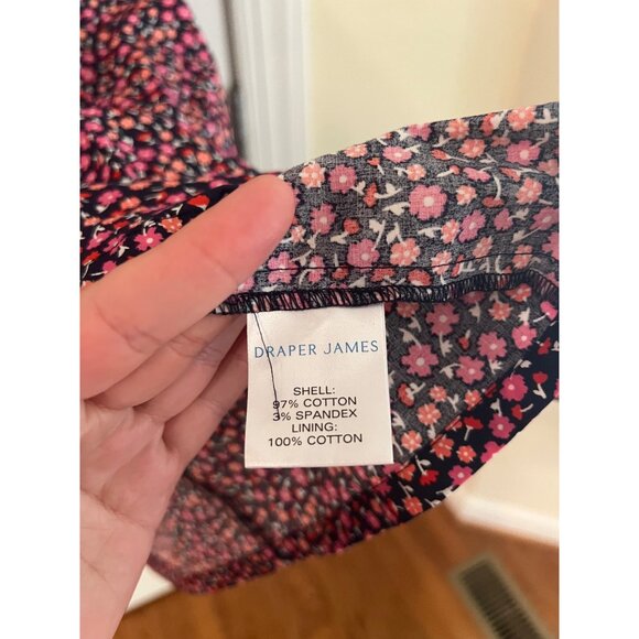 Draper James Dottie Babydoll Floral Poppy‎ Square Neck Shift Dress Sz Large - Picture 5 of 6